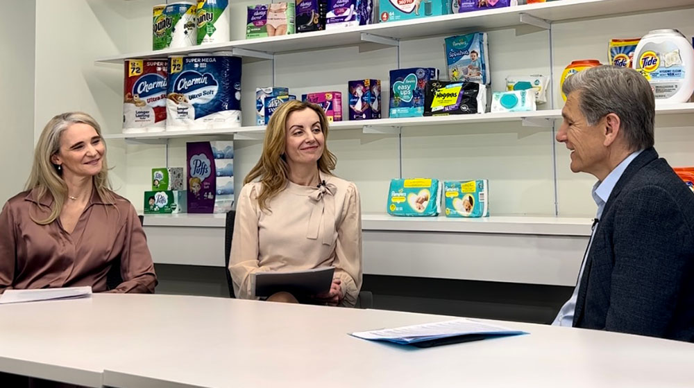 Linda Tuncay Zayer (center) sits with TCU collaborator Catherine Coleman (left) and Proctor & Gamble Chief Brand Officer Mark Pritchard (right). Linda Tuncay Zayer (center) sits with TCU collaborator Catherine Coleman (left) and Proctor & Gamble Chief Brand Officer Mark Pritchard (right).